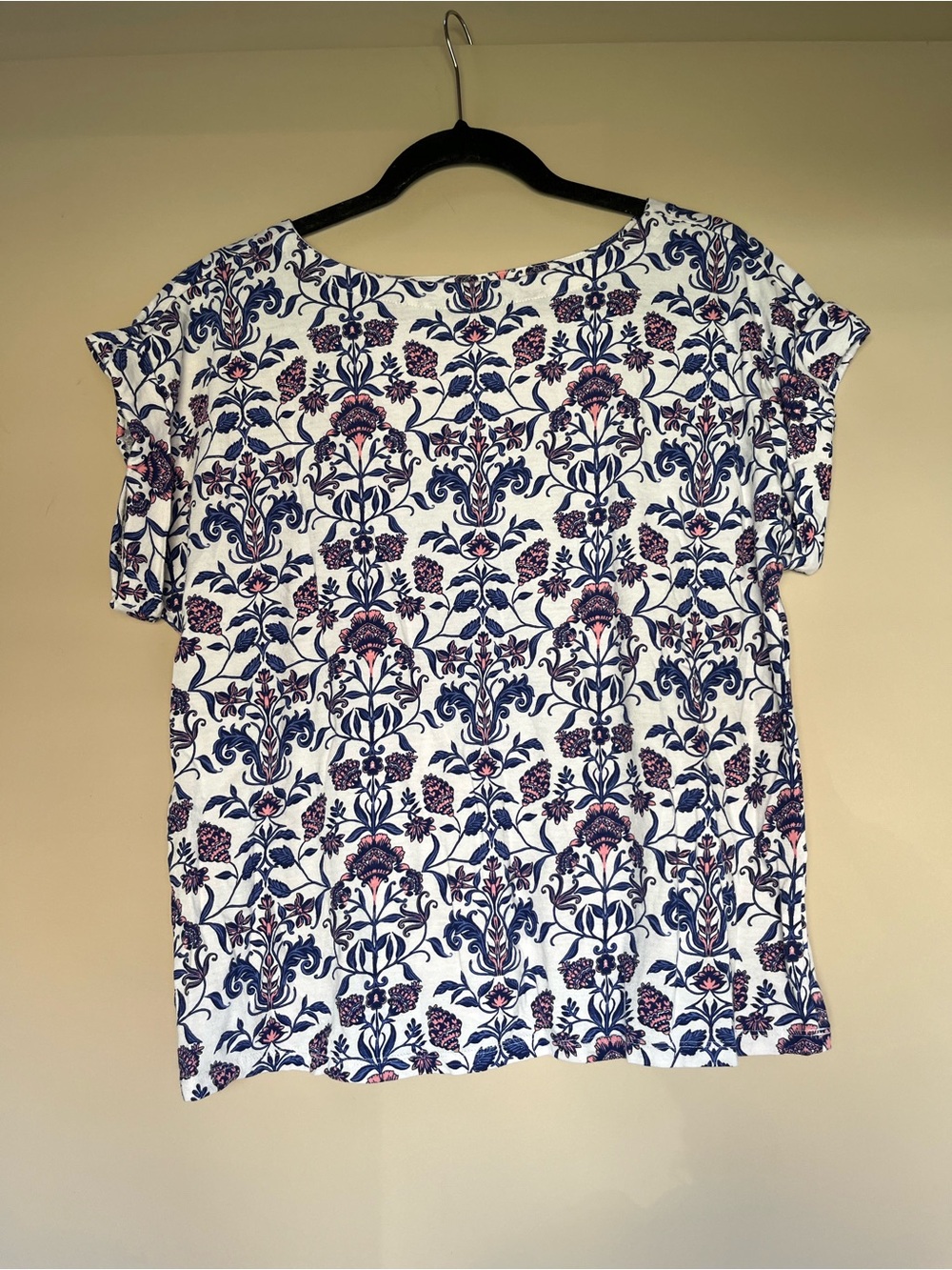 J. Jill Floral Cap-Sleeve Tee